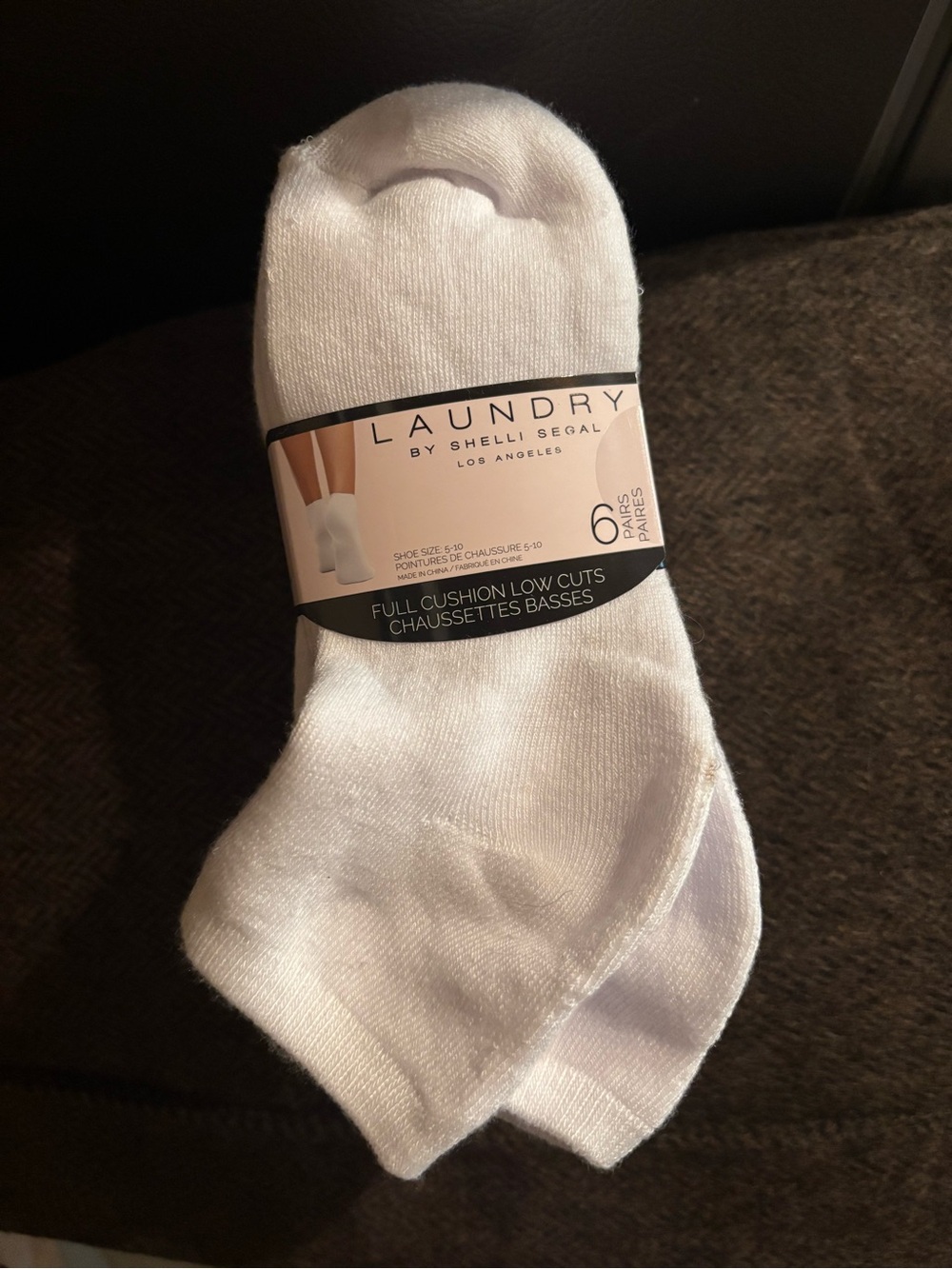New Cushion socks 6 pack. Pink & White